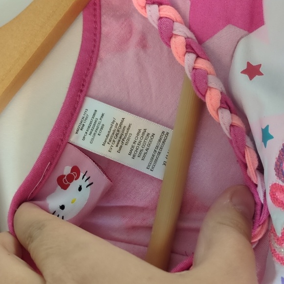 Hello Kitty Pink and White Starry Tunic Top Girls 14-16 - Picture 3 of 4